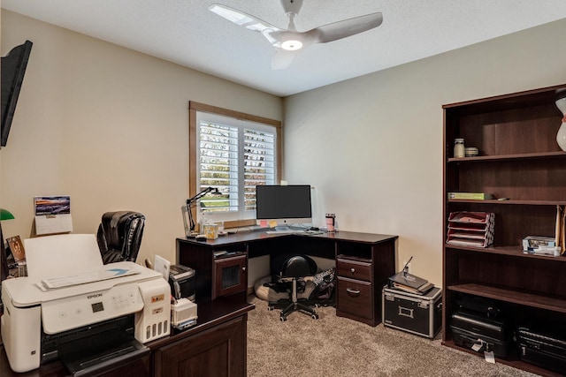 1204 Lakeview Dr # 6, Tomah, WI 54660 - carpeted home office with a ceiling fan