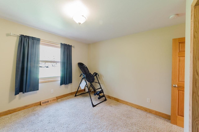 N4404 Pine Dr, Montello, WI 53949 - exercise room with carpet floors and baseboards