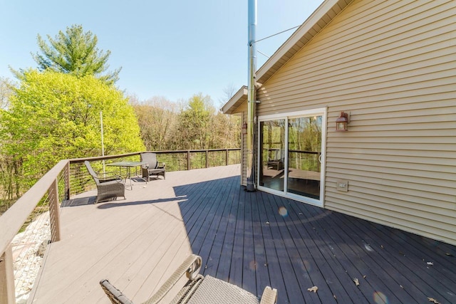 N4404 Pine Dr, Montello, WI 53949 - view of wooden terrace