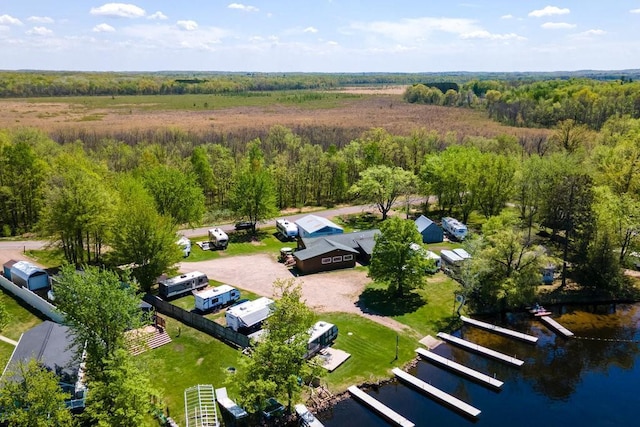 30994 122nd St, New Auburn, WI 54757 - bird's eye view of a nearby body of water and a heavily wooded area