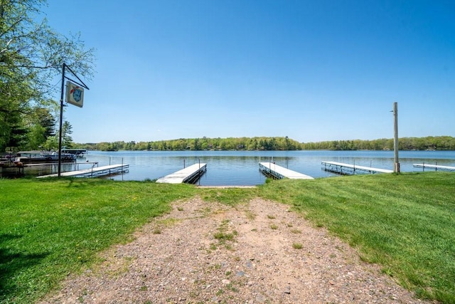30994 122nd St, New Auburn, WI 54757 - dock with a water view and a yard