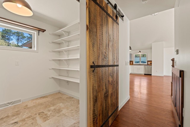 450 Lake Ave, Montello, WI 53949 - spacious closet with a barn door