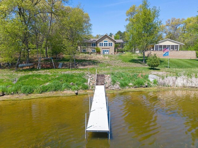 450 Lake Ave, Montello, WI 53949 - dock area with a water view