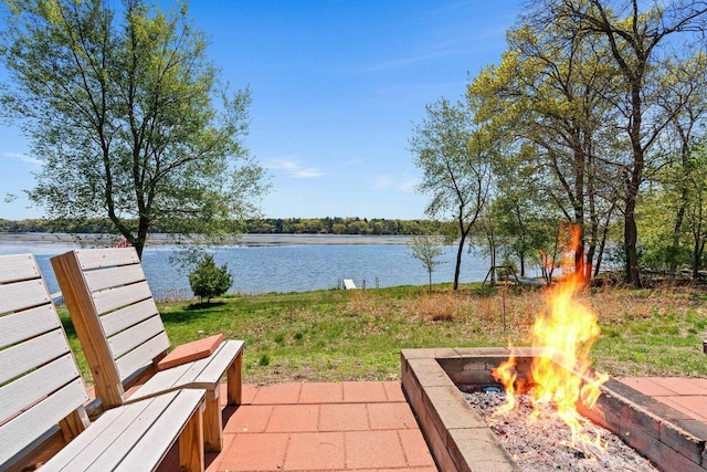 450 Lake Ave, Montello, WI 53949 - water view with a fire pit