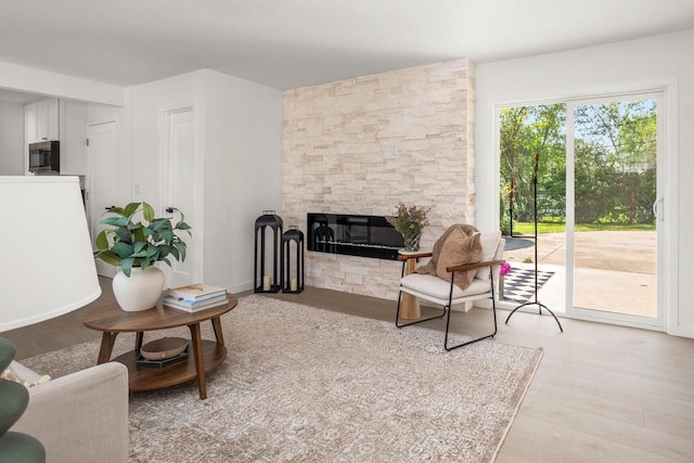2285 N 166th St, Brookfield, WI 53005 - living area with a fireplace