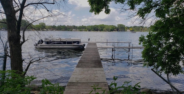 26 Waunona Woods Ct, Madison, WI 53713 - dock area with a water view and a wooded view