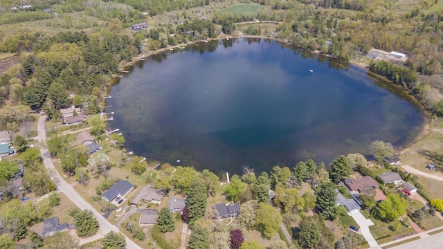 W7660 State Road 21, Wautoma, WI 54982 - aerial overview of property's location with a large body of water and a forest