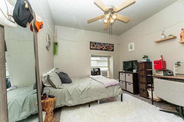 306 Wisconsin St, Oshkosh, WI 54901 - bedroom with lofted ceiling, carpet flooring, and ceiling fan