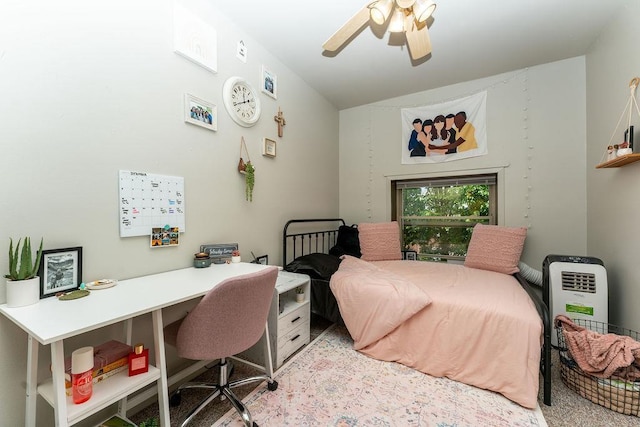 306 Wisconsin St, Oshkosh, WI 54901 - bedroom with an office area and ceiling fan