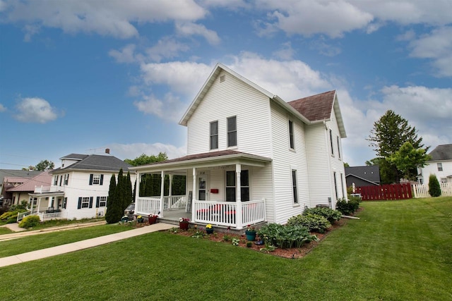 514 Doty St, Mineral Point, WI 53565 - view of front of property with covered porch and a shingled roof