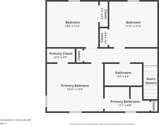 2731 Hamilton St, Oshkosh, WI 54901 - property floor plan
