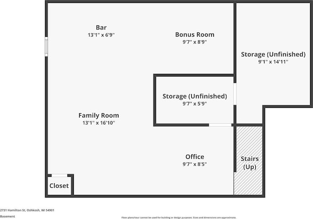 2731 Hamilton St, Oshkosh, WI 54901 - property floor plan