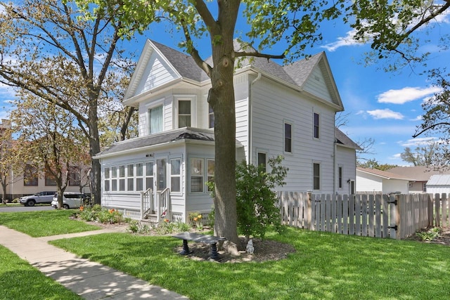 822 12th Ave, Union Grove, WI 53182 - view of side of home with a shingled roof and entry steps