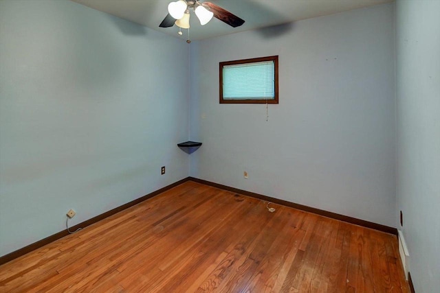 1614 Lake View Ave, Madison, WI 53704 - spare room with baseboards, light wood-type flooring, and ceiling fan