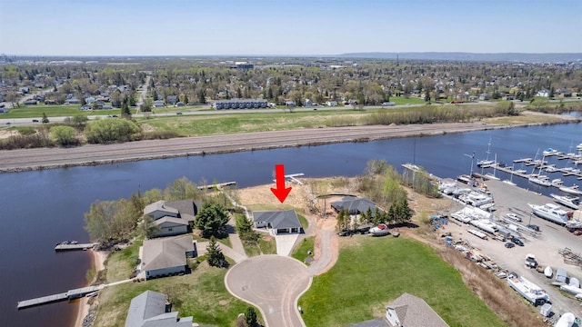 546 Marina Dr, Superior, WI 54880 - drone / aerial view of a nearby body of water