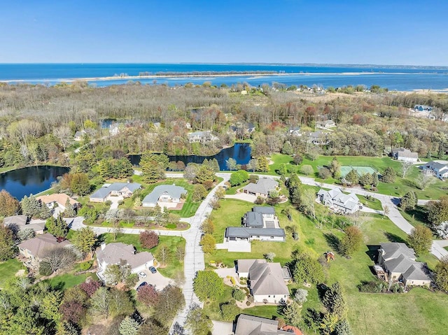 2531 Huntington Way, Suamico, WI 54173 - aerial view of property's location featuring a nearby body of water and nearby suburban area