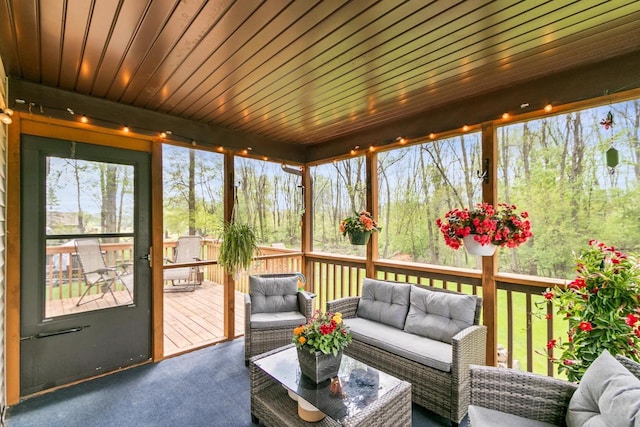 632 Grove St, Portage, WI 53901 - sunroom featuring outdoor lounge area