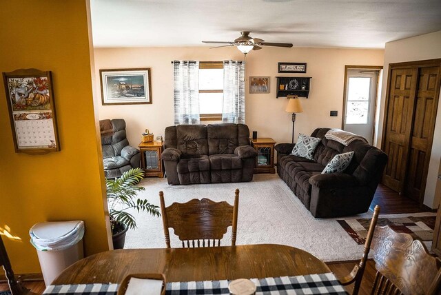 33902 County Rd N Unit L4, Hillpoint, WI 53937 - living area with a ceiling fan