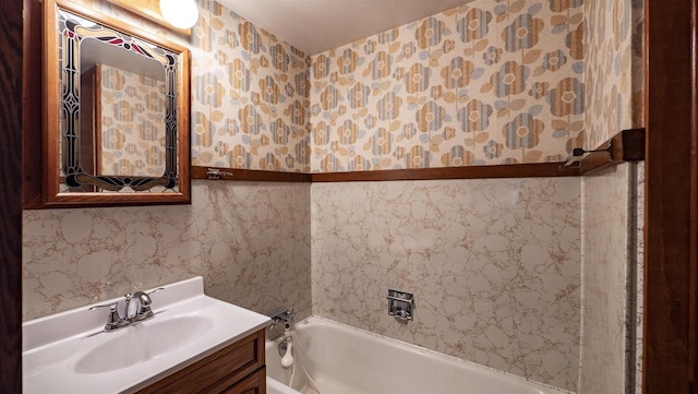 N2145 Lind Center Rd, Waupaca, WI 54981 - full bathroom with a bath and vanity