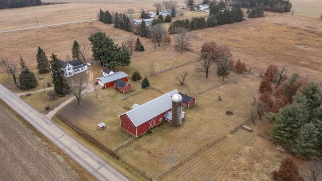 N2145 Lind Center Rd, Waupaca, WI 54981 - aerial overview of property's location with rural landscape