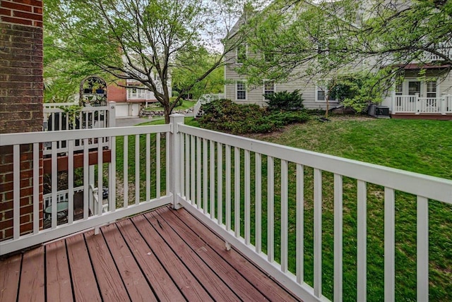 7102 Flagship Dr Unit 8, Madison, WI 53719 - wooden terrace with a yard