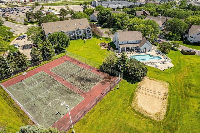 7102 Flagship Dr Unit 8, Madison, WI 53719 - drone / aerial view of a pool