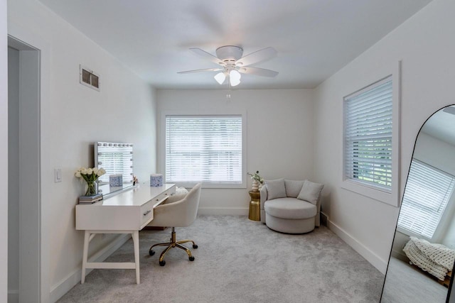 810 Farwell Dr, Madison, WI 53704 - office space featuring carpet, a ceiling fan, and baseboards