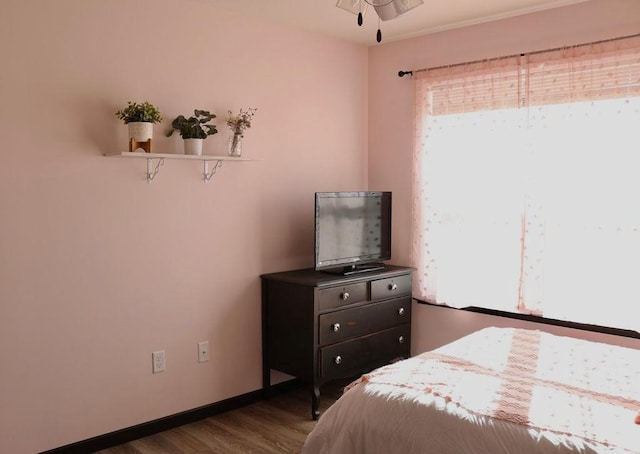 8505 Hinner Springs Dr, Weston, WI 54476 - bedroom featuring dark wood finished floors and baseboards