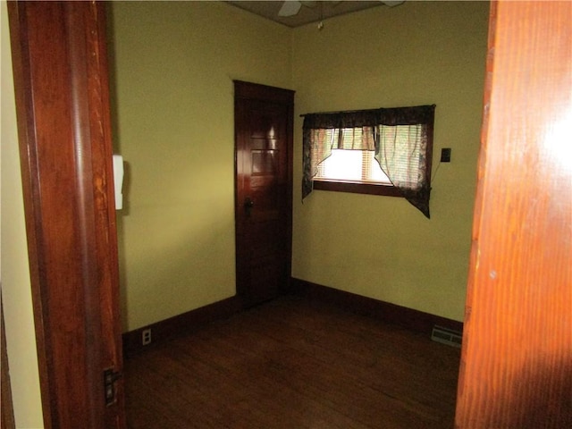 823 German St, Hawkins, WI 54530 - hallway with dark wood-type flooring