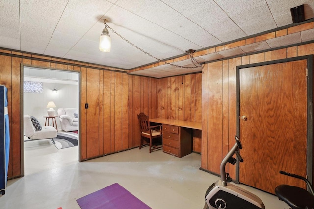 4901 Ralph Cir, Madison, WI 53714 - workout area with wooden walls