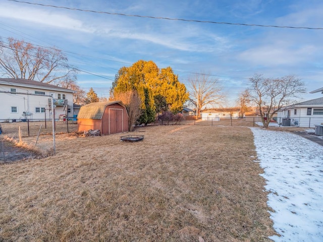 512 Conrad Ln, Beaver Dam, WI 53916 - view of yard with a storage shed, an outbuilding, and central air condition unit