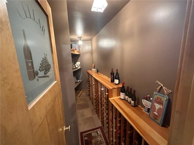 W735 County Road D, Birchwood, WI 54817 - wine area with tile patterned floors