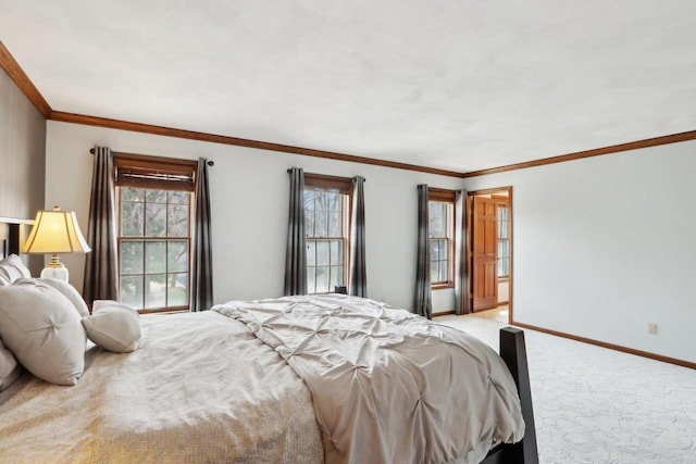 1714 Lewon Dr, Madison, WI 53711 - bedroom with light colored carpet, baseboards, and crown molding