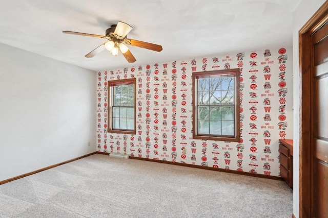 1714 Lewon Dr, Madison, WI 53711 - spare room with carpet floors, baseboards, and ceiling fan