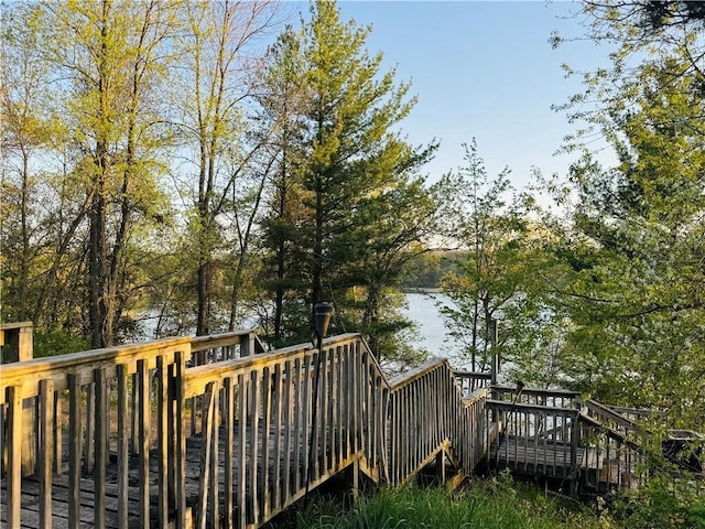 E6355 County Road D Dr, Colfax, WI 54730 - deck with view of scattered trees