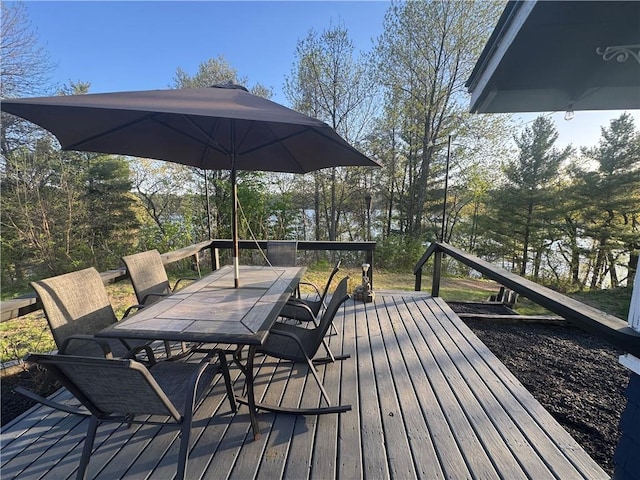 E6355 County Road D Dr, Colfax, WI 54730 - deck featuring outdoor dining space
