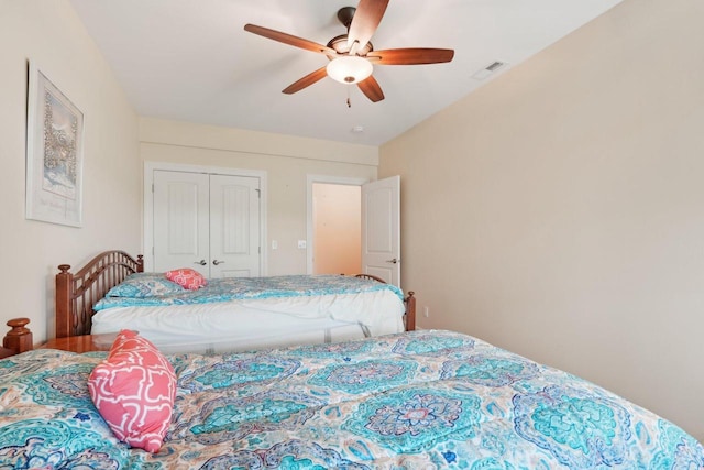 2140 Prairie View Pt, Lake Geneva, WI 53147 - bedroom featuring a ceiling fan and a closet
