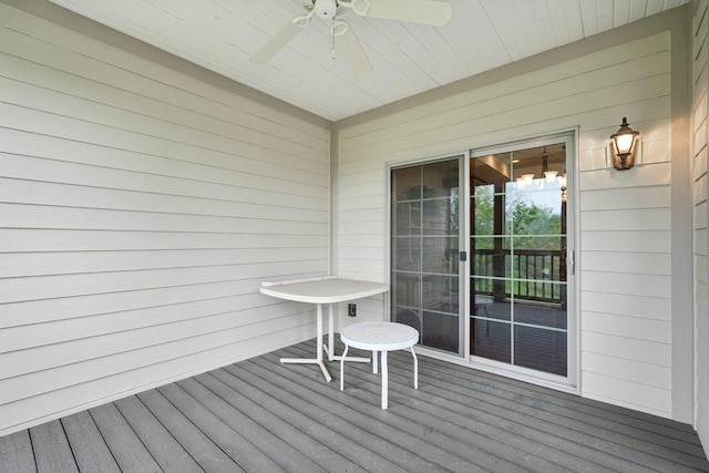 2140 Prairie View Pt, Lake Geneva, WI 53147 - wooden deck with a ceiling fan