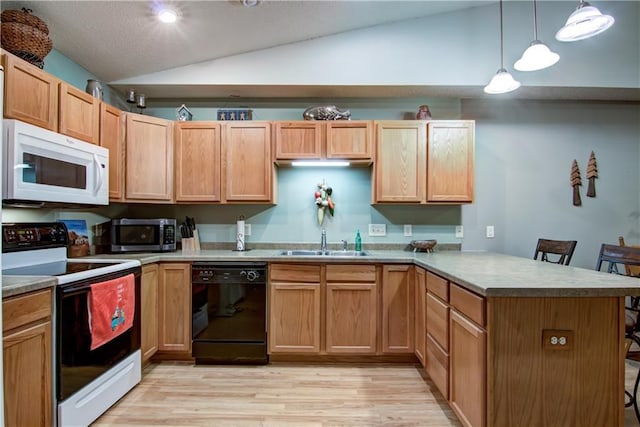 13037 40th Ave Ave, Chippewa Falls, WI 54729 - kitchen featuring electric range, dishwasher, white microwave, stainless steel microwave, and a sink
