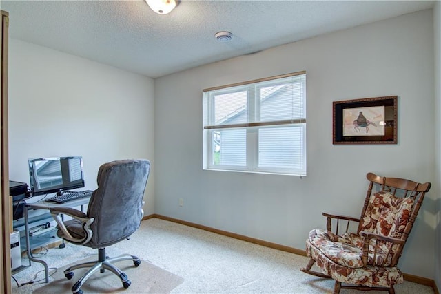 13037 40th Ave Ave, Chippewa Falls, WI 54729 - carpeted home office featuring baseboards and a textured ceiling