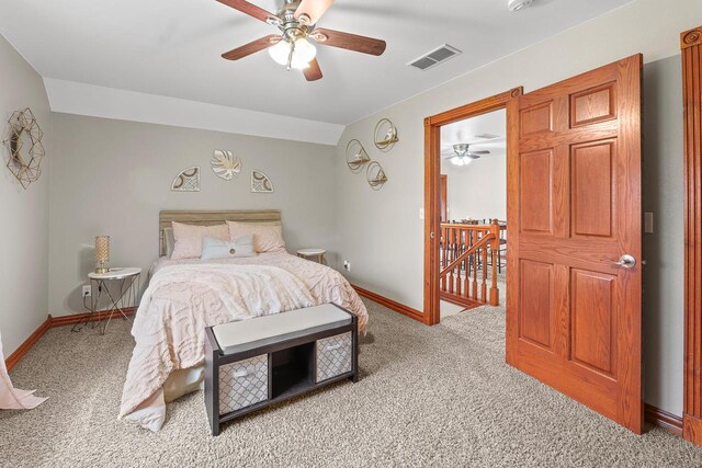 W5412 Bowe Ln, Fond Du Lac, WI 54937 - bedroom with light carpet, baseboards, and a ceiling fan