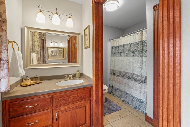 W5412 Bowe Ln, Fond Du Lac, WI 54937 - full bathroom with tile patterned floors, toilet, and vanity