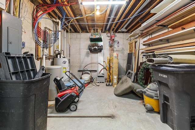 W5412 Bowe Ln, Fond Du Lac, WI 54937 - unfinished basement with electric panel and water heater