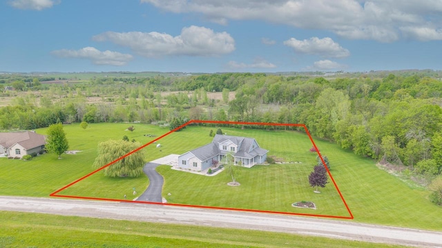 W5412 Bowe Ln, Fond Du Lac, WI 54937 - view of rural area featuring property boundaries highlighted