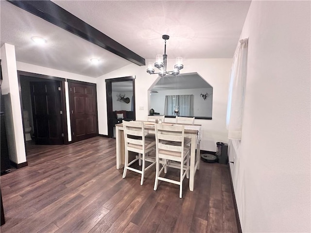 N16298 Fernwall Ave, Stanley, WI 54768 - dining area with a chandelier, dark wood finished floors, and baseboards