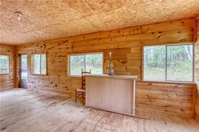 10148 Mcclaine Rd, Hayward, WI 54843 - kitchen featuring wooden walls