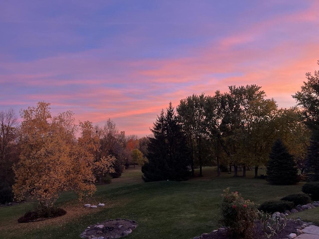 S58W22640 Glengarry Rd, Waukesha, WI 53189 - yard at dusk with a yard