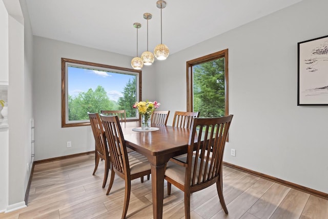 S58W22640 Glengarry Rd, Waukesha, WI 53189 - dining room featuring light wood-style floors and baseboards