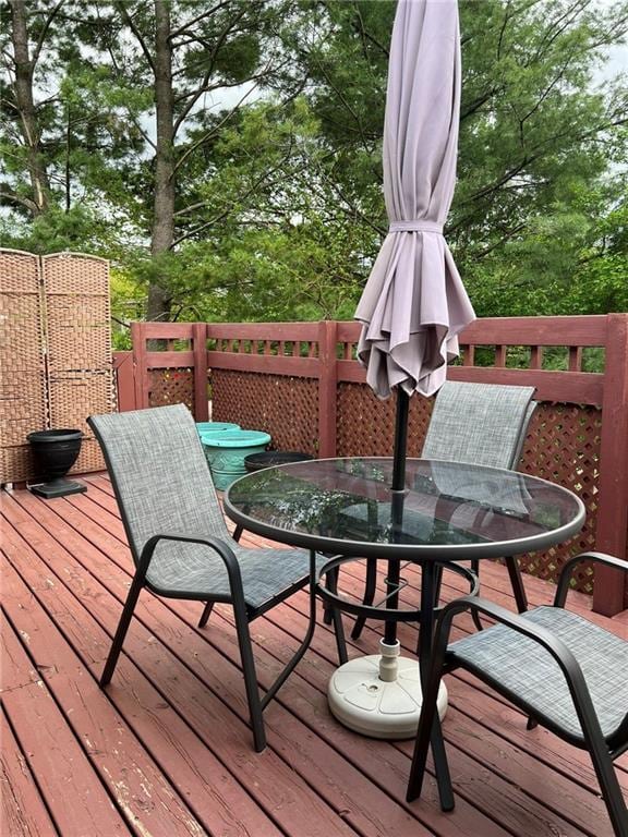 1123 Glades Dr, Altoona, WI 54720 - deck with outdoor dining space