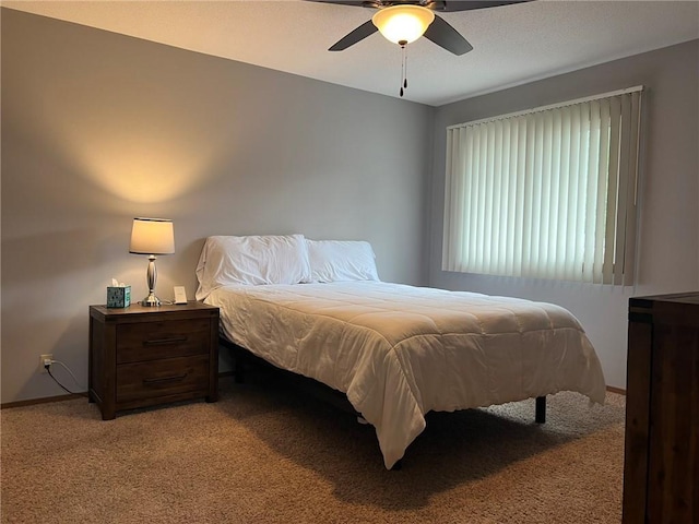 1123 Glades Dr, Altoona, WI 54720 - bedroom with light carpet, baseboards, and ceiling fan